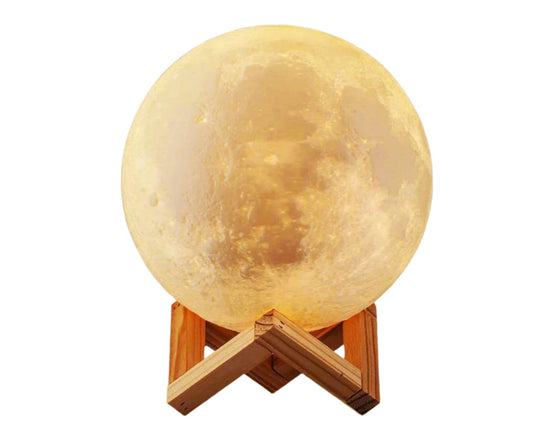 D5 Starry Moon Lamp 8Cm - LED Night Light with Stand, Perfect for Bedroom Decor and Gifts